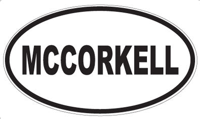 MCCORKELL - Oval Sticker