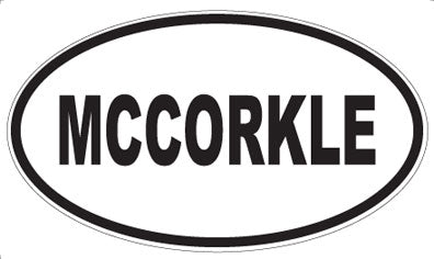 MCCORKLE - Oval Magnet
