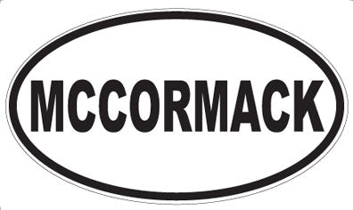 MCCORMACK - Oval Sticker