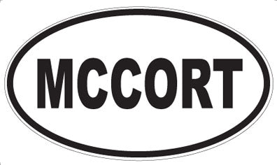 MCCORT - Oval Sticker