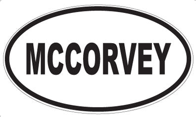MCCORVEY - Oval Sticker