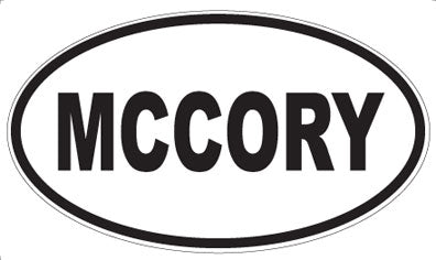 MCCORY - Oval Magnet