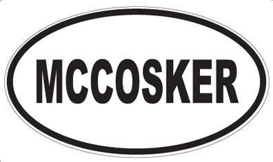 MCCOSKER - Oval Sticker