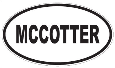 MCCOTTER - Oval Sticker