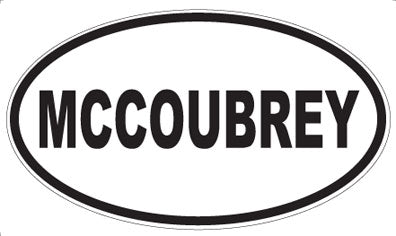 MCCOUBREY - Oval Sticker