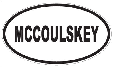 MCCOULSKEY - Oval Magnet