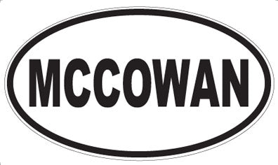 MCCOWAN - Oval Sticker