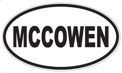 MCCOWEN - Oval Sticker
