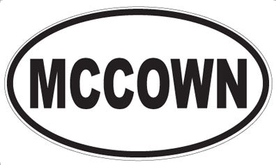 MCCOWN - Oval Magnet
