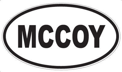 MCCOY - Oval Sticker