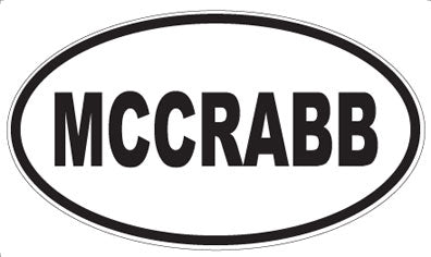 MCCRABB - Oval Sticker