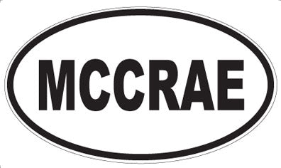 MCCRAE - Oval Sticker