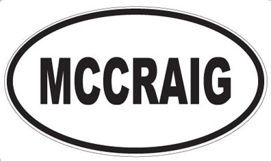 MCCRAIG - Oval Sticker