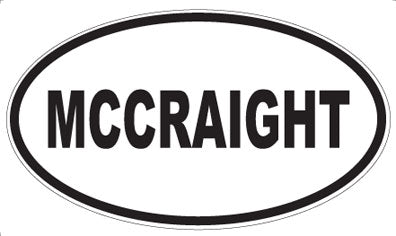MCCRAIGHT - Oval Sticker