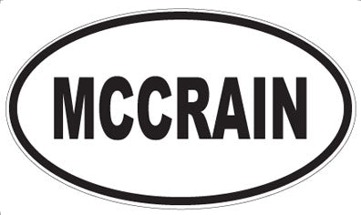 MCCRAIN - Oval Sticker