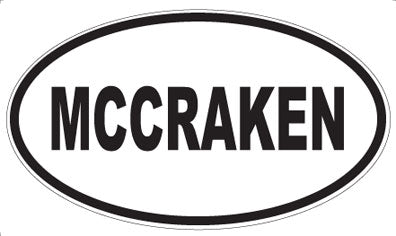 MCCRAKEN - Oval Sticker