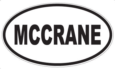 MCCRANE - Oval Sticker