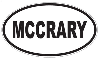 MCCRARY - Oval Sticker