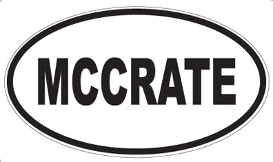 MCCRATE - Oval Sticker