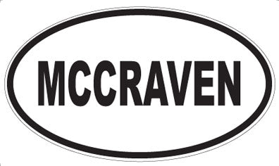 MCCRAVEN - Oval Sticker