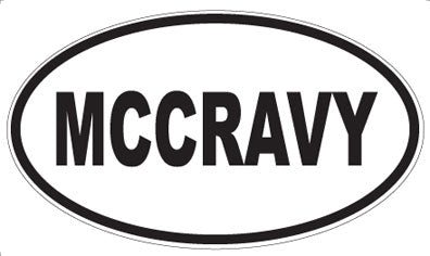 MCCRAVY - Oval Sticker