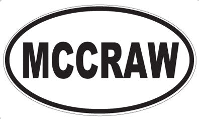 MCCRAW - Oval Magnet