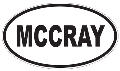MCCRAY - Oval Magnet