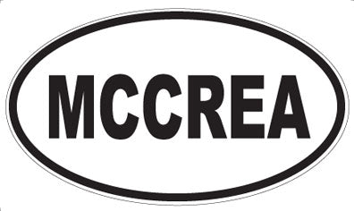 MCCREA - Oval Sticker