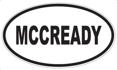 MCCREADY - Oval Sticker
