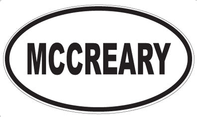 MCCREARY - Oval Magnet