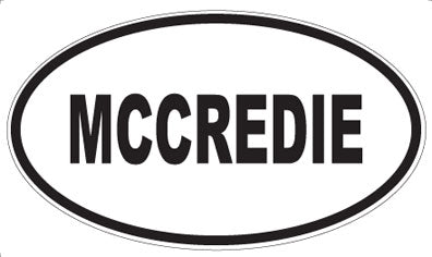 MCCREDIE - Oval Sticker