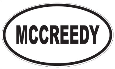 MCCREEDY - Oval Sticker