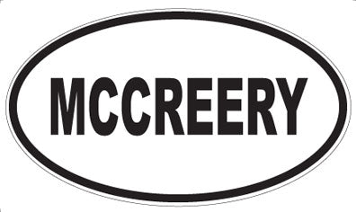 MCCREERY - Oval Magnet