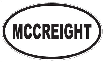 MCCREIGHT - Oval Magnet