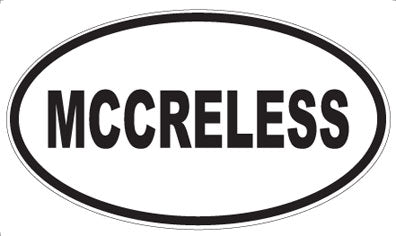 MCCRELESS - Oval Sticker