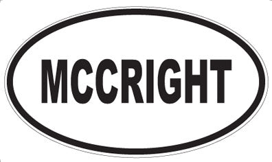 MCCRIGHT - Oval Sticker
