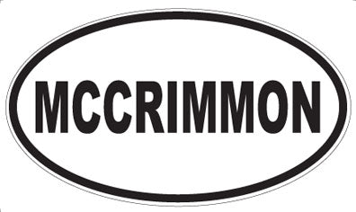 MCCRIMMON - Oval Magnet