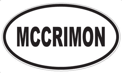 MCCRIMON - Oval Sticker