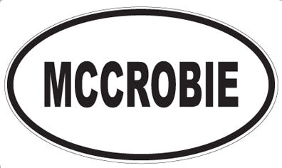 MCCROBIE - Oval Sticker
