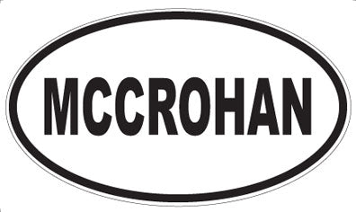 MCCROHAN - Oval Sticker