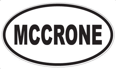 MCCRONE - Oval Sticker