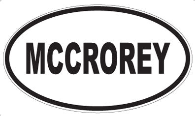 MCCROREY - Oval Magnet
