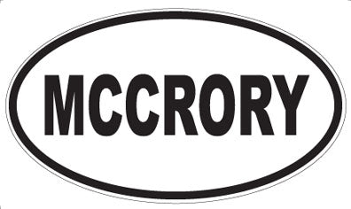 MCCRORY - Oval Magnet