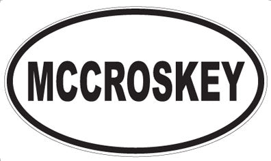 MCCROSKEY - Oval Sticker