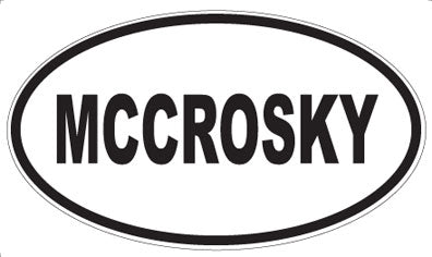 MCCROSKY - Oval Sticker