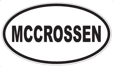 MCCROSSEN - Oval Magnet
