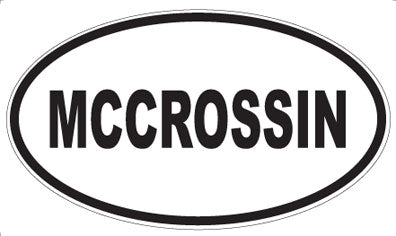 MCCROSSIN - Oval Sticker