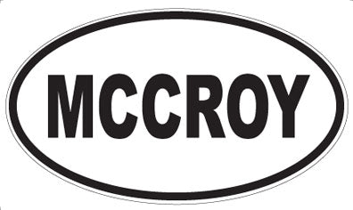 MCCROY - Oval Magnet