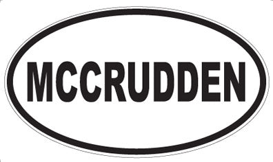 MCCRUDDEN - Oval Magnet