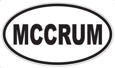 MCCRUM - Oval Sticker